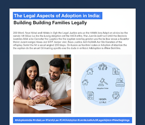 The Legal Aspects of Adoption in India: Building Families Legally