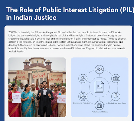 The Role of Public Interest Litigation (PIL) in Indian Justice